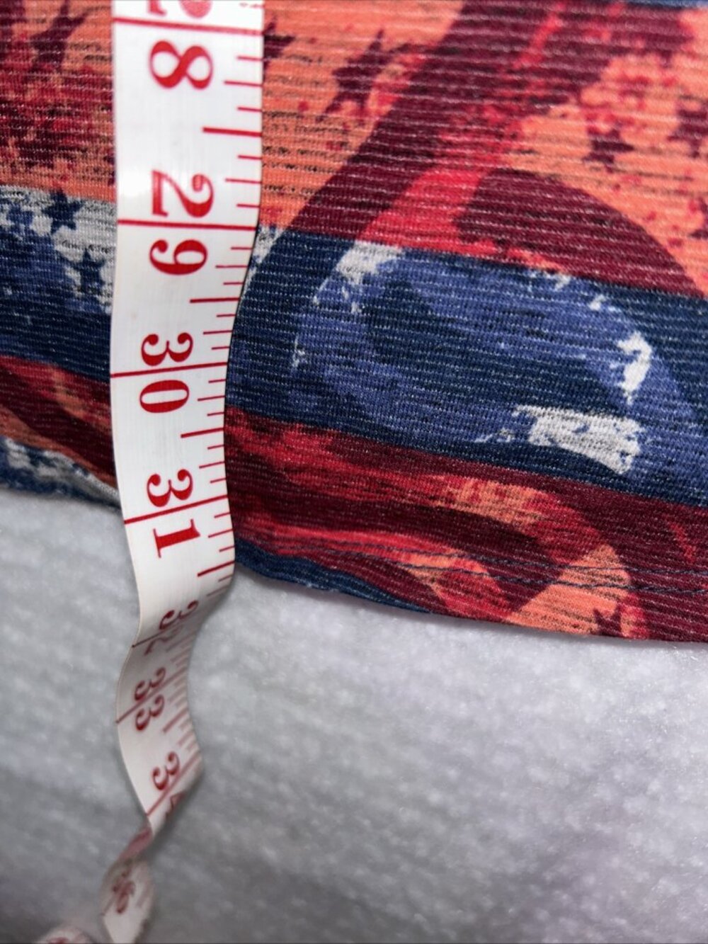 LuLaRoe Womens Sz S Irma Tunic Top; Short Sleeve Red White & Blue Hi-lo - Picture 7 of 8